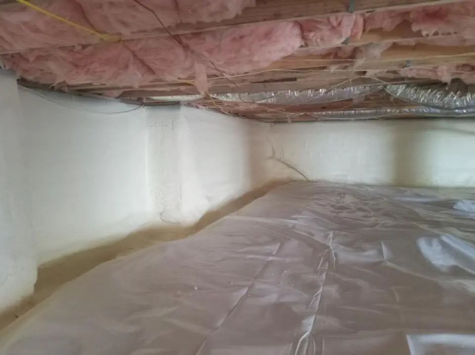 Crawl space encapsulation with closed-cell spray foam for Spray Foam Roofing in Atlantic Beach