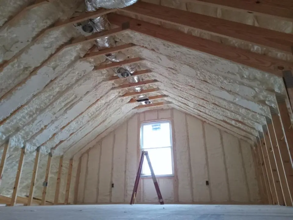 Spray foam roofing application for Crawl Space Insulation project in Atlantic Beach